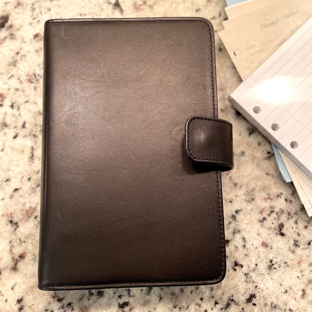 Planner- Journal: Berman, Genuine Smooth Black Leather